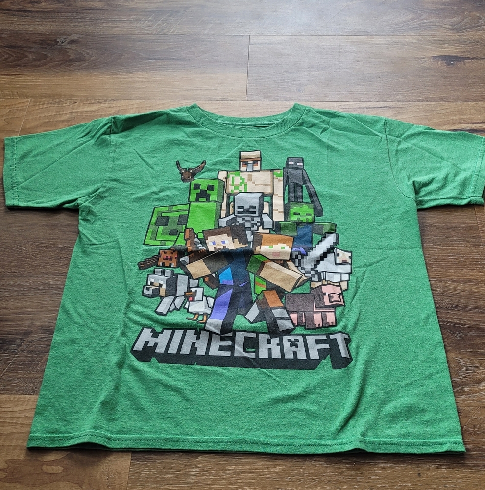 Green Minecraft Graphic T-Shirt